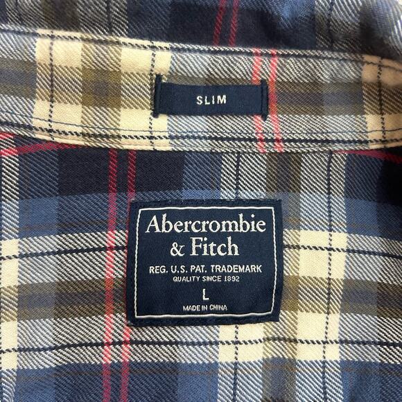 Abercrombie & Fitch Button-Down Size Large Slim 100% Cotton Casual - Picture 10 of 11